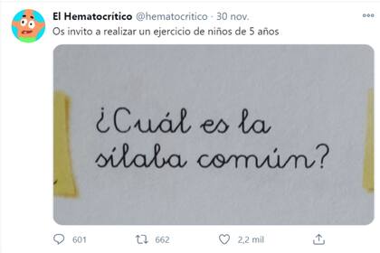 La comunidad web enloqueció con el ejercicio propuesto para niños de cinco años