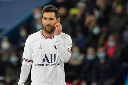 La concentración de Lionel Messi, en el partido entre el PSG y Rennes, por la Ligue 1