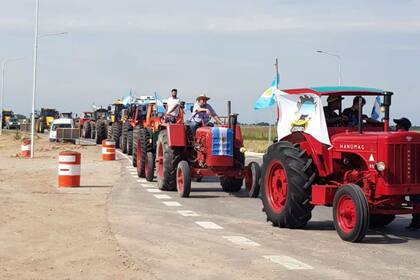 La concentración en Bell Ville, ruta 9 y 3