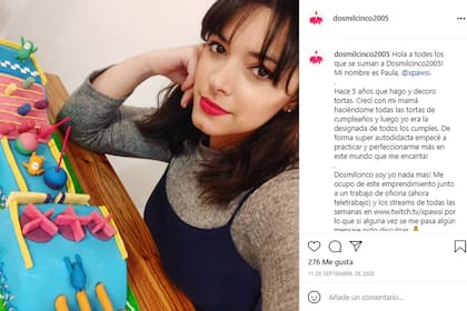 La concursante tiene un emprendimiento de pastelería que compagina con su vida laboral como empleada administrativa