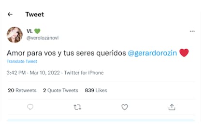 La conductora de Cortá por Lozano compartió un mensaje de aliento en Twitter