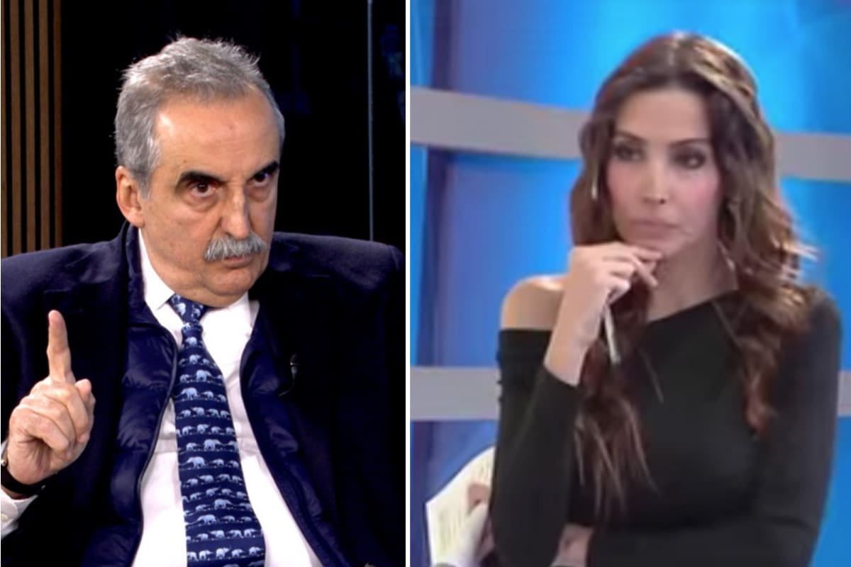 La conductora de Crónica TV Amalía Díaz Guiñazú junto al exfuncionario Guillermo Moreno