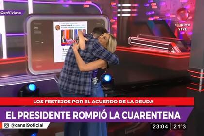 La conductora de elnueve habló del acuerdo de la deuda y el festejo del presidente con el ministro de Economía