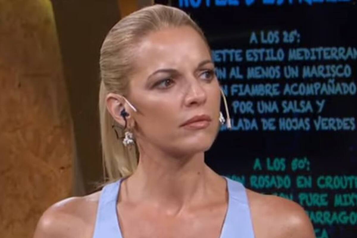 La conductora se mostró mareada ayer en el reality culinario por la devolución de Mauricio Asta y se lo remarcó