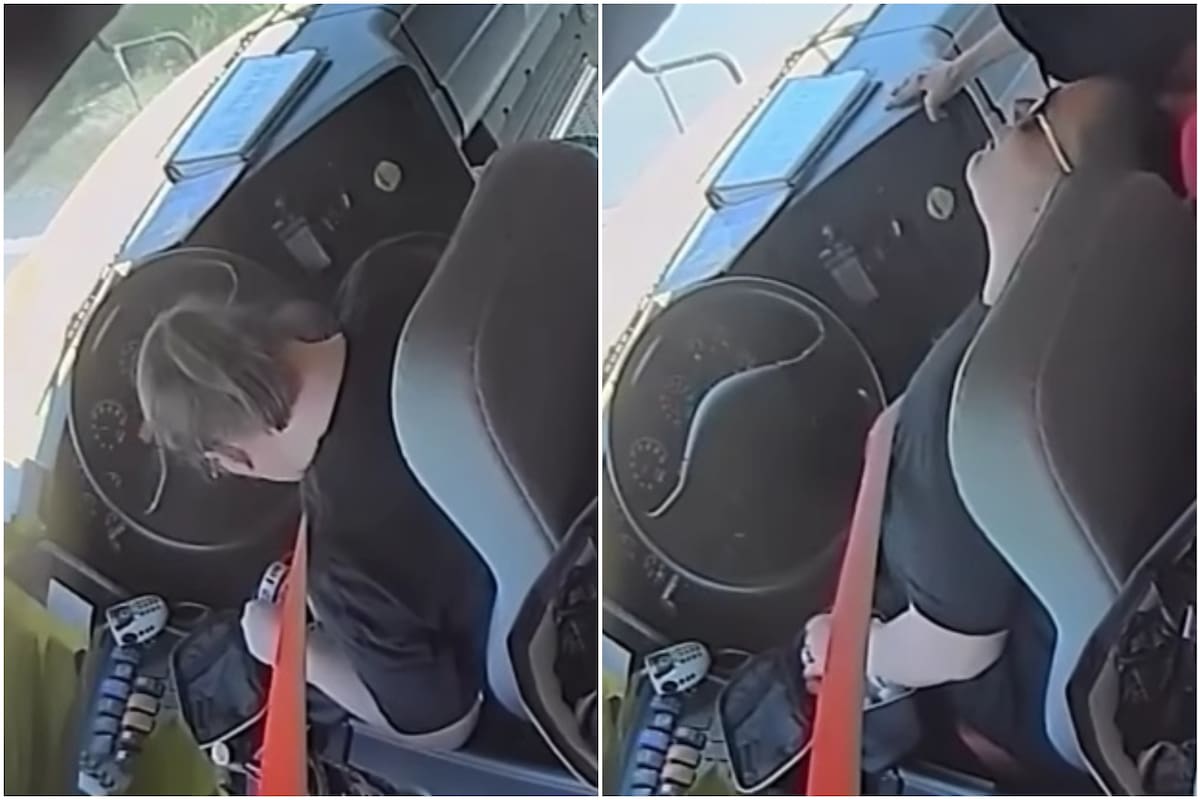 La conductora sufrió un fuerte ataque de asma mientras manejaba un autobús escolar