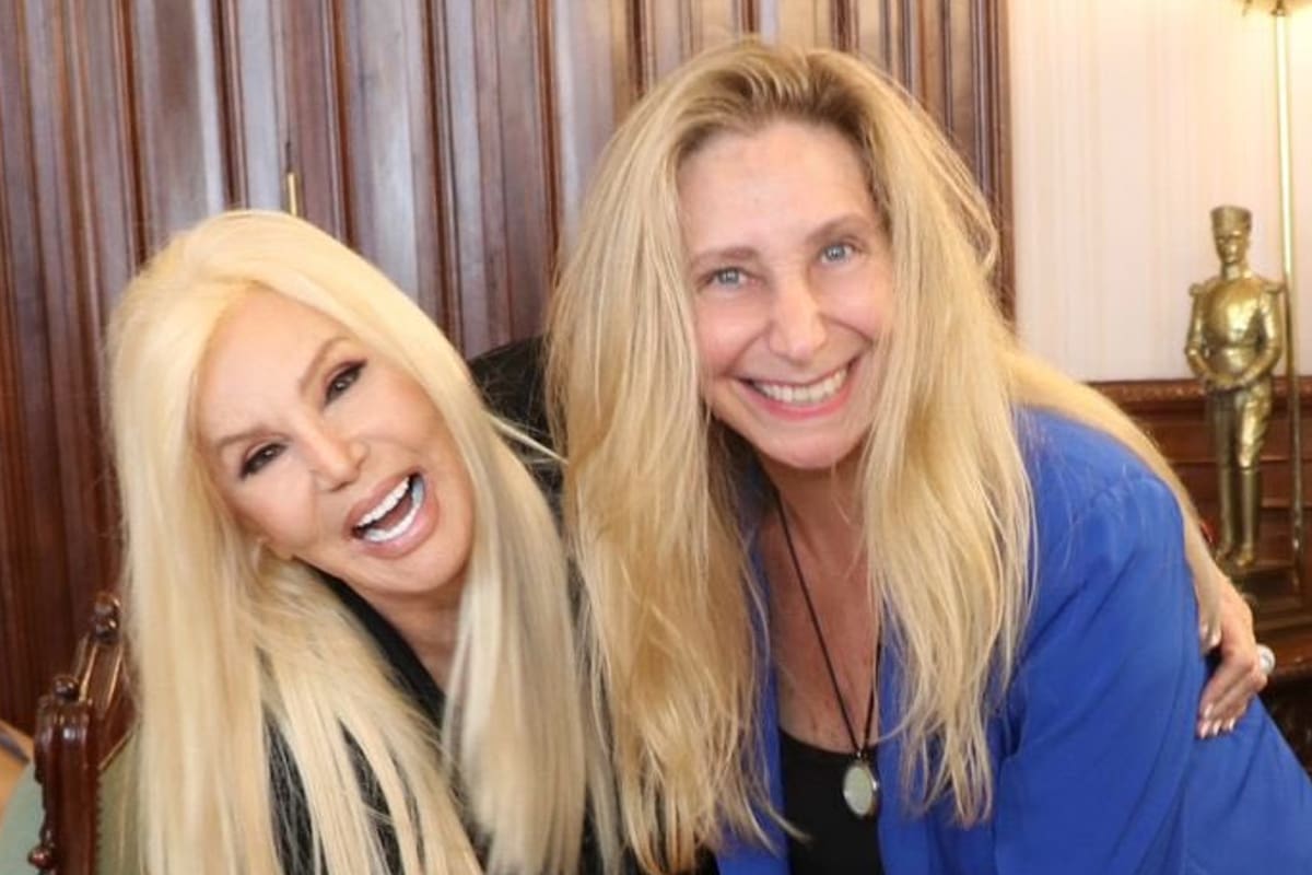 La conductora televisiva Susana Giménez junto a la Secretaria General de la Presidencia y hermana de Javier Milei, Karina Milei