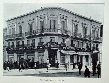 La Confitería Paris, antes de la remodelación de 1916.