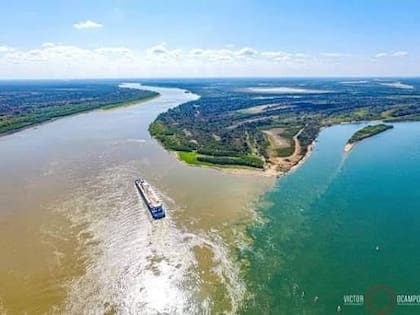 La confluencia de los ríos Paraguay y Paraná