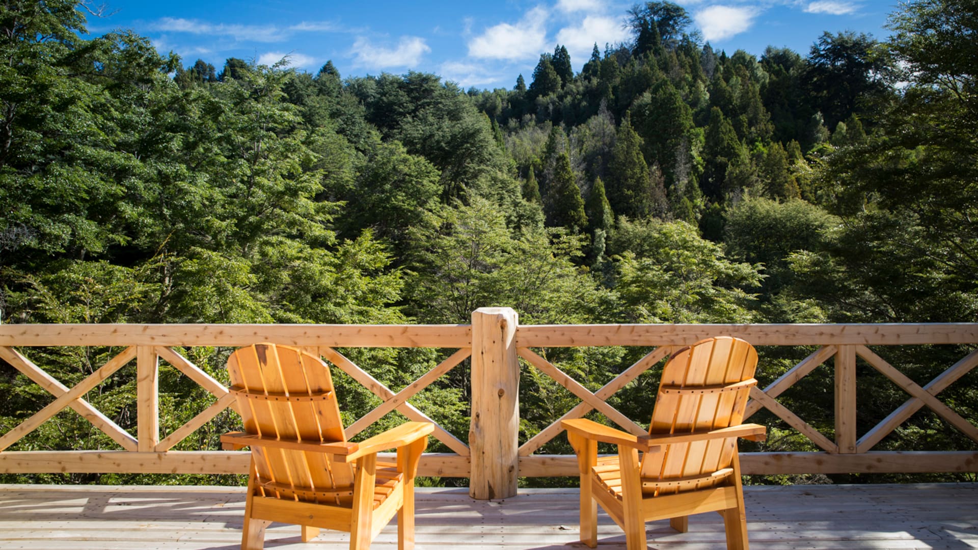 La Confluencia Lodge está rodeado del bosque andino patagónico, en las afueras de El Bolsón.