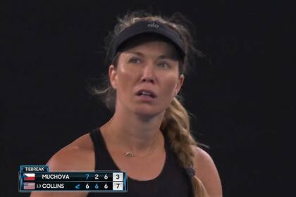 La confusión de Danielle Collins en el partido con Ribakyna en el Australian Open