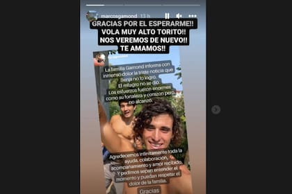 La conmovedora despedida a Benjamín Gamond por parte de su hermano