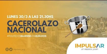 La consigna del cacerolazo para que los políticos se bajen el sueldo