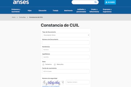 La constancia de CUIL se puede obtener fácilmente desde el sitio web oficial de Anses ingresando algunos datos personales