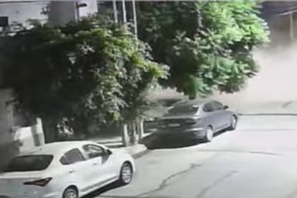 La construcción cedió en pocos segundos