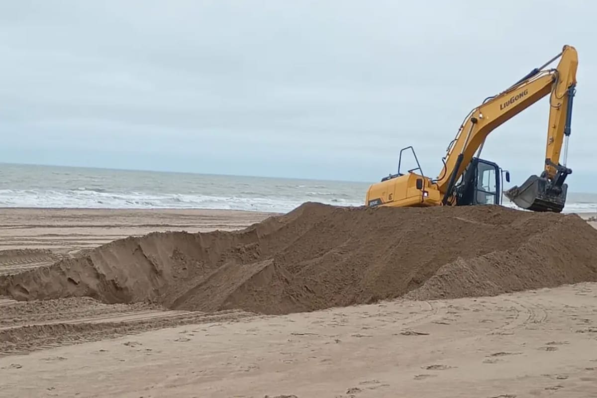 La construcción del circuito del Enduro de Invierno en Pinamar