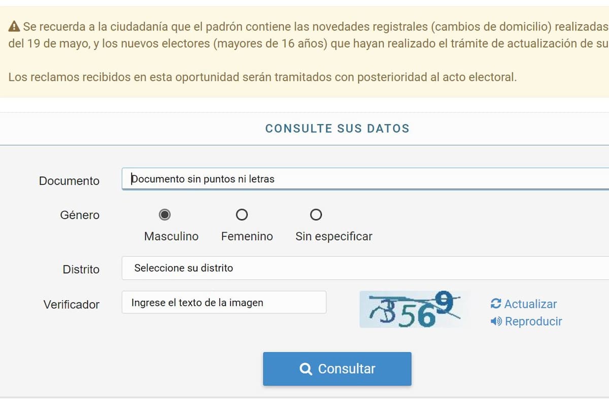 La consulta previa del padrón es imprescindible antes de ir a votar este domingo 14 de noviembre