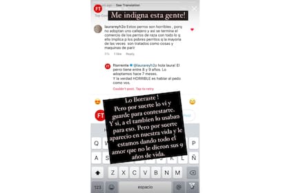 La contundente respuesta de Flor Torrente a una usuaria que la criticó por su perro