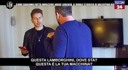 La conversación de Lorenzo con el extraño que le había robado su Lamborghini pero que en verdad era un actor