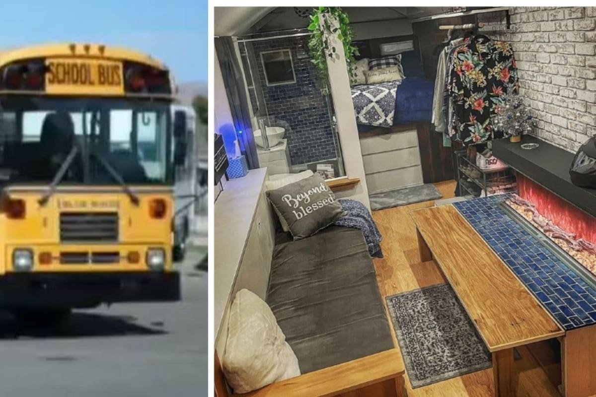 La conversión de un autobús escolar en una casa confortable y lujosa llevó una inversión de US$40.000 y unos 200 días de trabajo