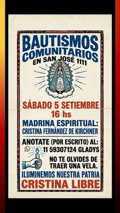 La convocatoria a los "bautismos comunitarios"