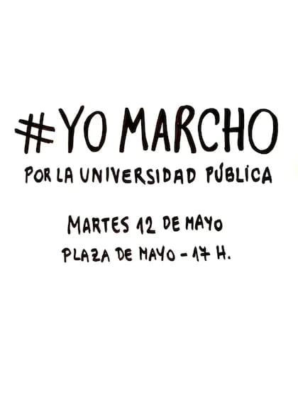 La convocatoria de la cuarta marcha universitaria federal de este martes 12 de mayo (Fuente: Federación Universitaria Argentina)