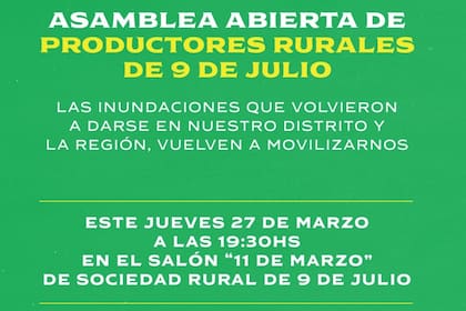 La convocatoria de los productores