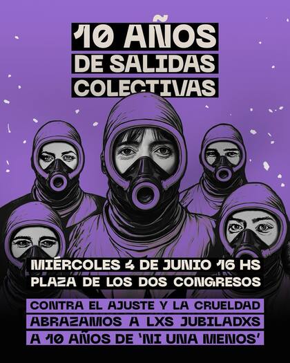 La convocatoria de Ni Una Menos a la marcha frente al Congreso este miércoles 4 de junio