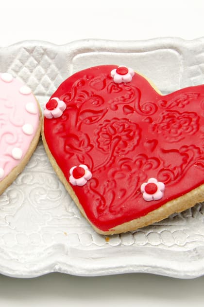 La cookies con forma de corazón, un clásico del 14 de febrero.