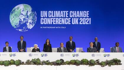 La COP26 se desarrolló durante dos semanas en Glasgow (Photo by Steve Reigate-WPA Pool/Getty Images)