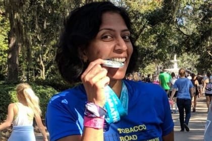 La corredora recaudó cerca de US$20,000 para Sakhi for Girls Education (runningwarrier)
