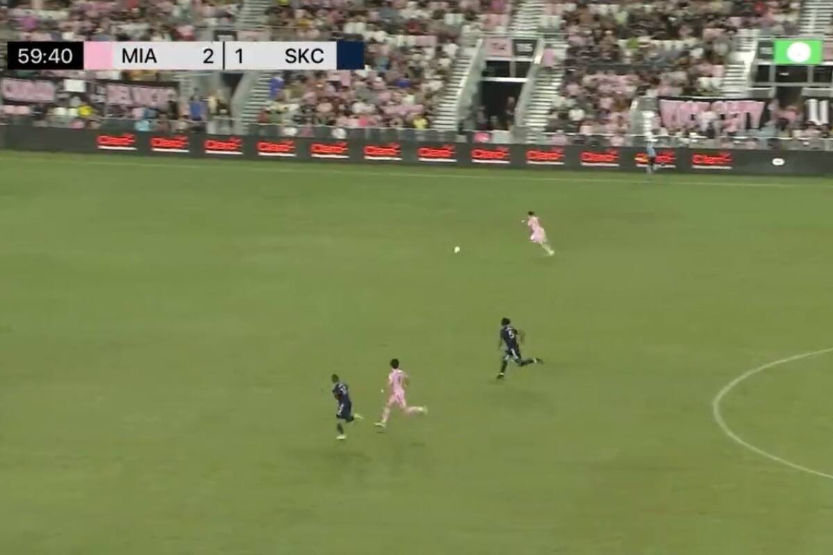 La corrida de Facundo Farías para el tercer gol de Inter Miami ante Kansas City