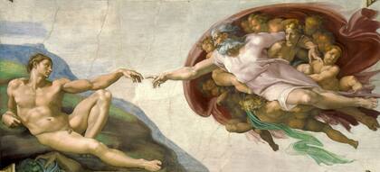 La Creación de Adán es uno de los frescos más reconocidos de Miguel Angel