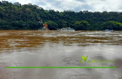 La crecida del río del lado brasileño