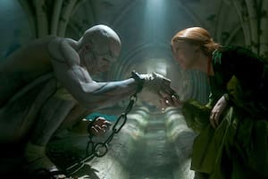 La Criatura y la heroína, en la versión de "Frankenstein" de Guillermo del Toro