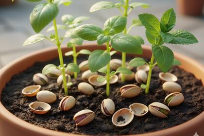 La cubierta externa de esta semilla ayuda a repeler las plagas como babosas y caracoles (Foto: IA)