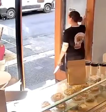 La cuchilla con la que salió la trabajadora