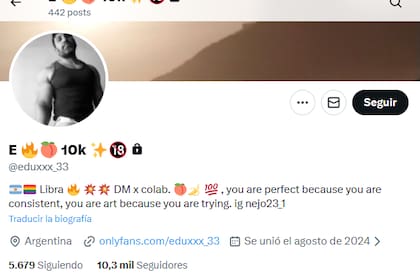 La cuenta de X, ahora privada, del enfermero encontrado muerto en Palermo