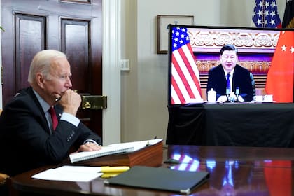 La cumbre virtual entre Joe Biden y Xi Jinping, desde la Casa Blanca