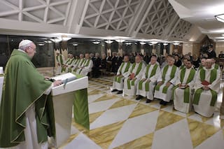 El Papa concelebró su misa matutina con la cúpula del Episcopado argentino