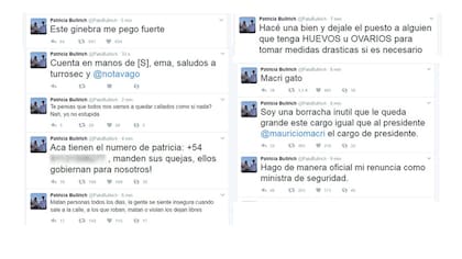 El hackeo en la cuenta de Twitter de la ministra Patricia Bullrich