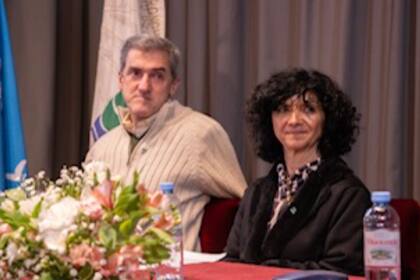 La decana Adriana Rodríguez y el vicedecano, Flavio Gutiérrez Boem