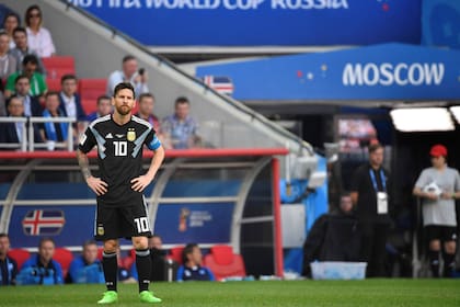 La decepción de Messi tras el partido