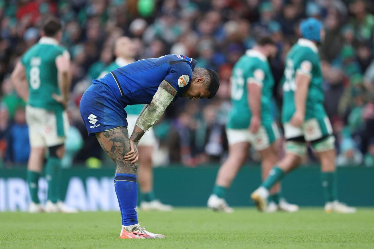 La decepción de Monty Ioane en la derrota de Italia ante Irlanda en Dublín, por el Seis Naciones