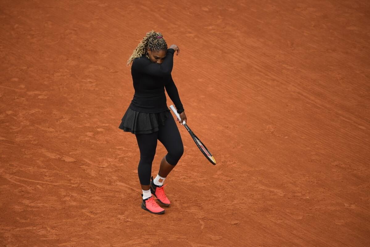 La decepción de Serena Williams, que quedó al margen del certamen de Grand Slam en el Bois de Boulogne