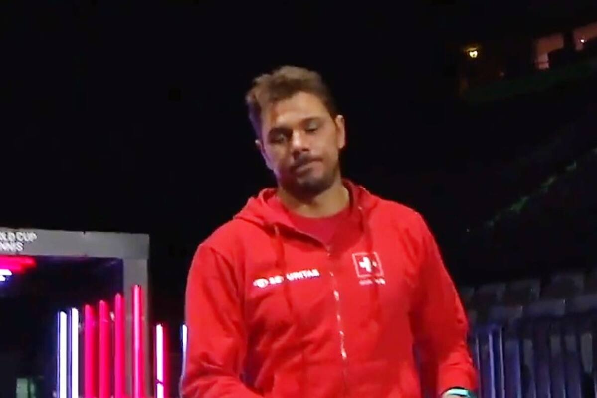 La decepción de Stan Wawrinka en el ingreso al court para disputar la Copa Davis