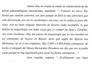 La declaración de Pedro Corsolini, en 2019