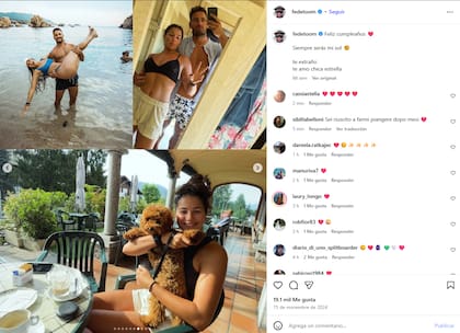 La dedicatoria de cumpleaños de Federico a su novia tras su muerte: "Siempre serás mi sol"