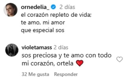 La dedicatoria de Ornella D'Elía a su novia y la respuesta de Victoria Mas
