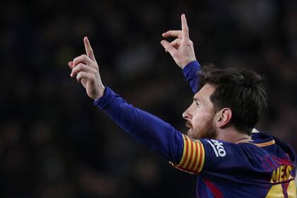 La dedicatoria para Lionel Messi en uno de sus goles ante Girona