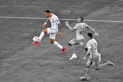 La definición de Angel Di María para el 1 a 0 frente a Brasil en la final de la Copa América 2021
